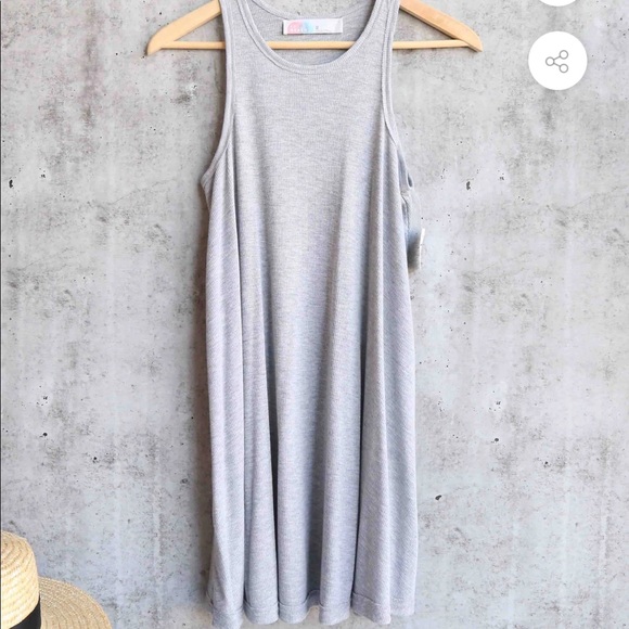 Free People LA Nite Sleeveless Mini Dress in Heather Grey - Picture 5 of 16
